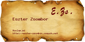Eszter Zsombor névjegykártya